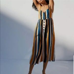 Japna Anthropologie Wide Legged  Striped Jumpsuit